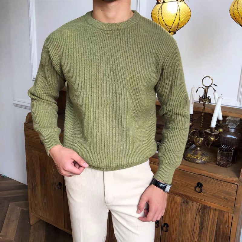 Thickened Sweater Men'S Korean Style Fashionable Loose Japanese Knitted Sweater Winter Ins Hong Kong Style Lazy Sweater Jacket - Image 5